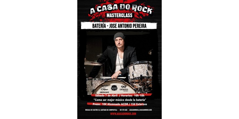 7 Abril 18, Masterclass José Antonio Pereira. A Casa do Rock. A Coruña